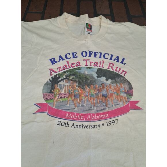 Vintage 1997 Azalea Trail Run T-shirt Mobile Alabama Hanes Heavy Size Lg - Picture 3 of 4
